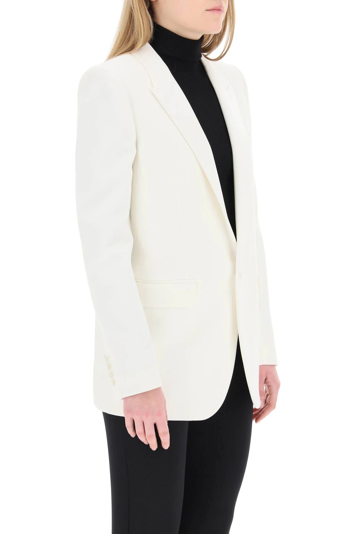 TUXEDO JACKET IN GRAIN DE POUDRE - 3