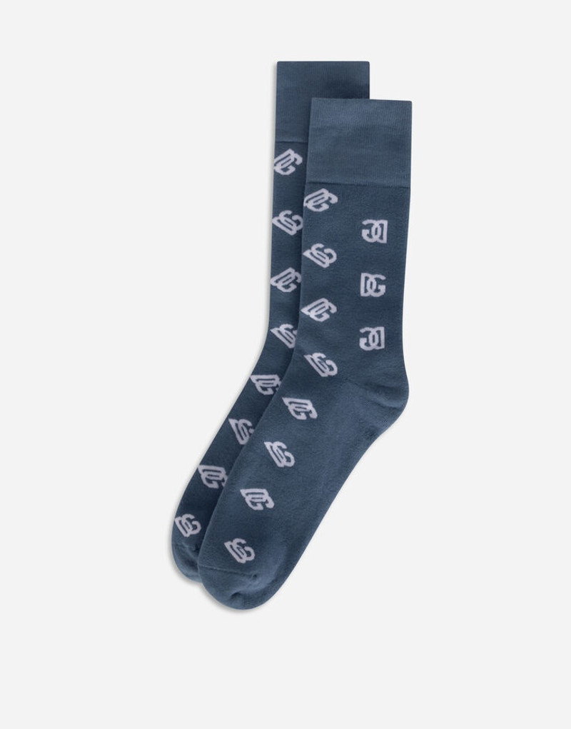 Dolce & Gabbana Stretch cotton jacquard socks with DG Monogram outlook