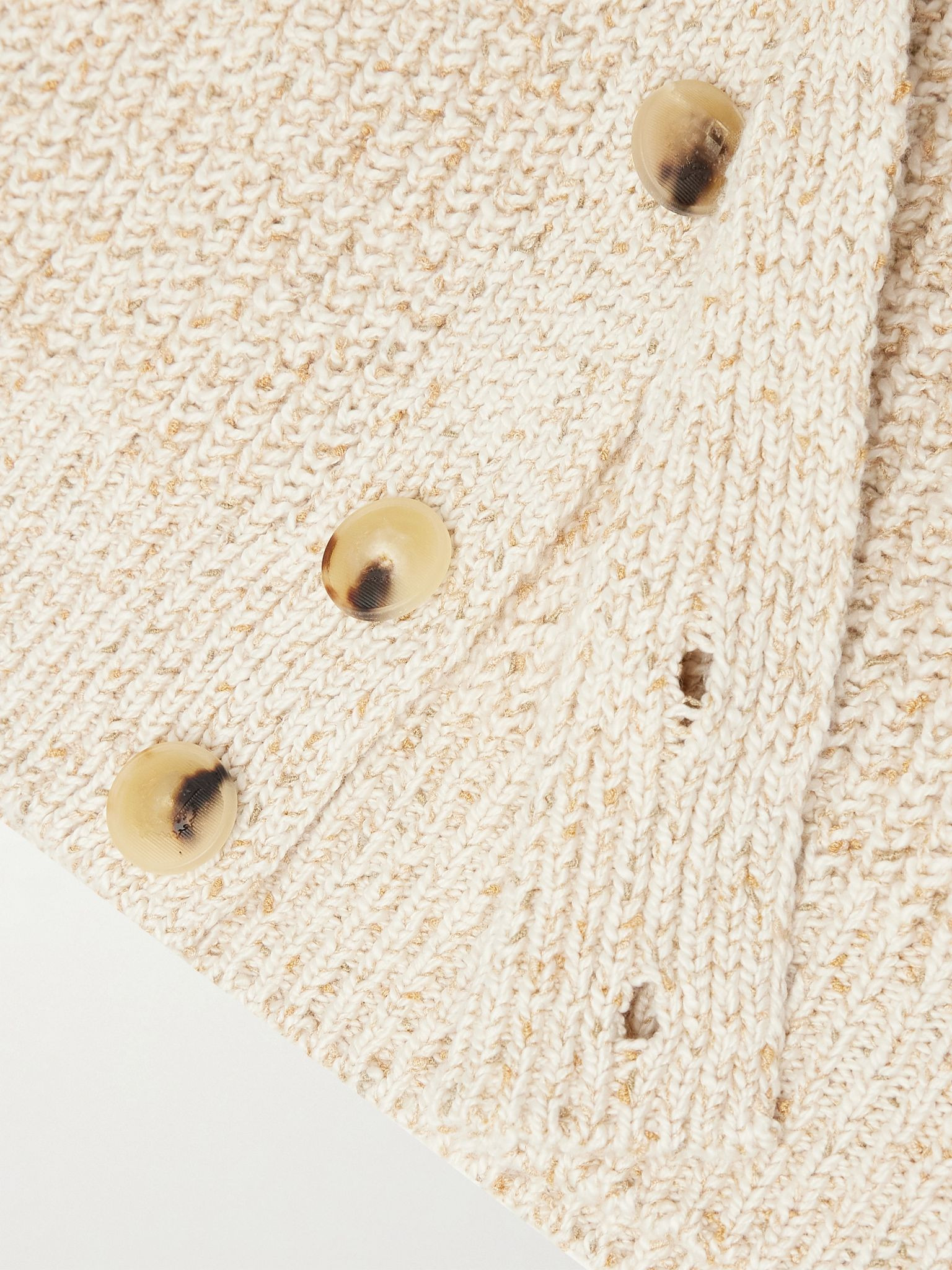 Meina Ribbed Cotton Cardigan Ivory - 6