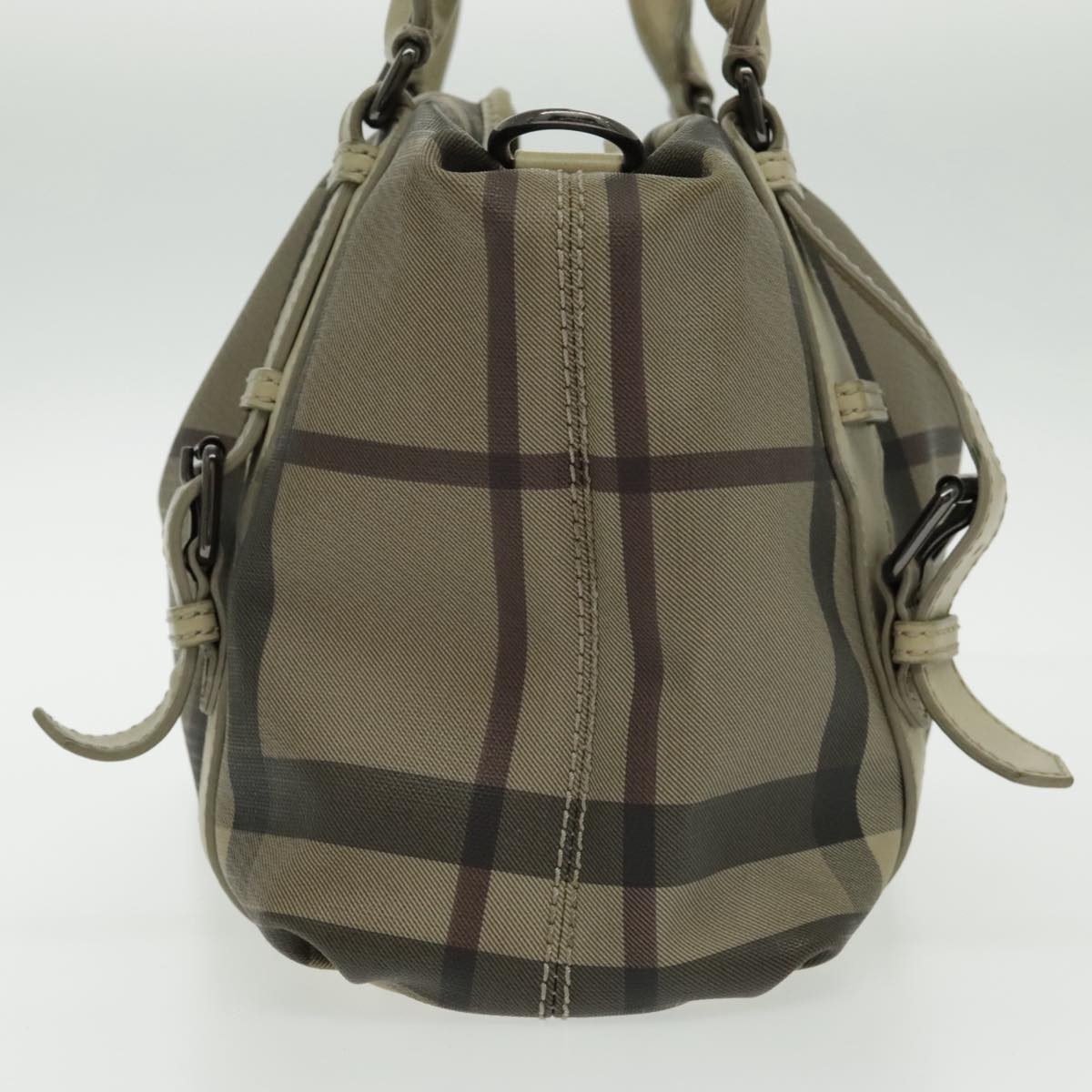 Burberry Nova Check Hand Bag Pvc Beige - 4