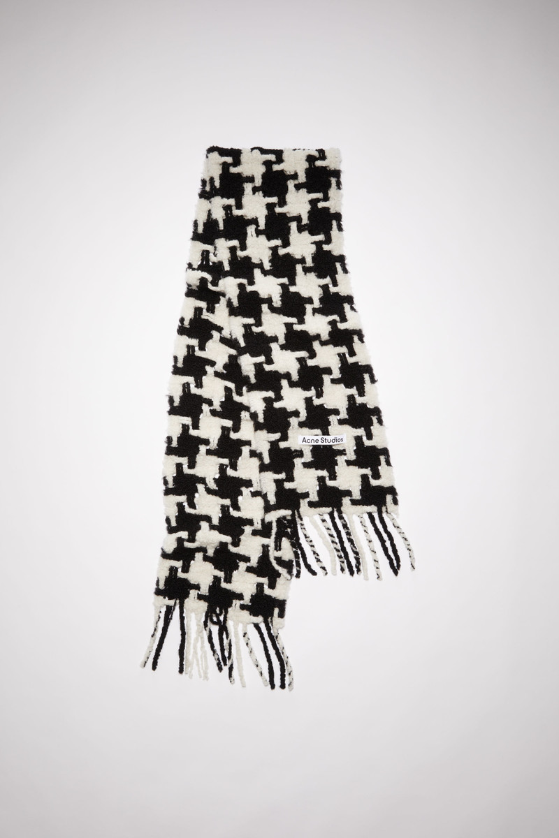 Houndstooth scarf - White/black 1