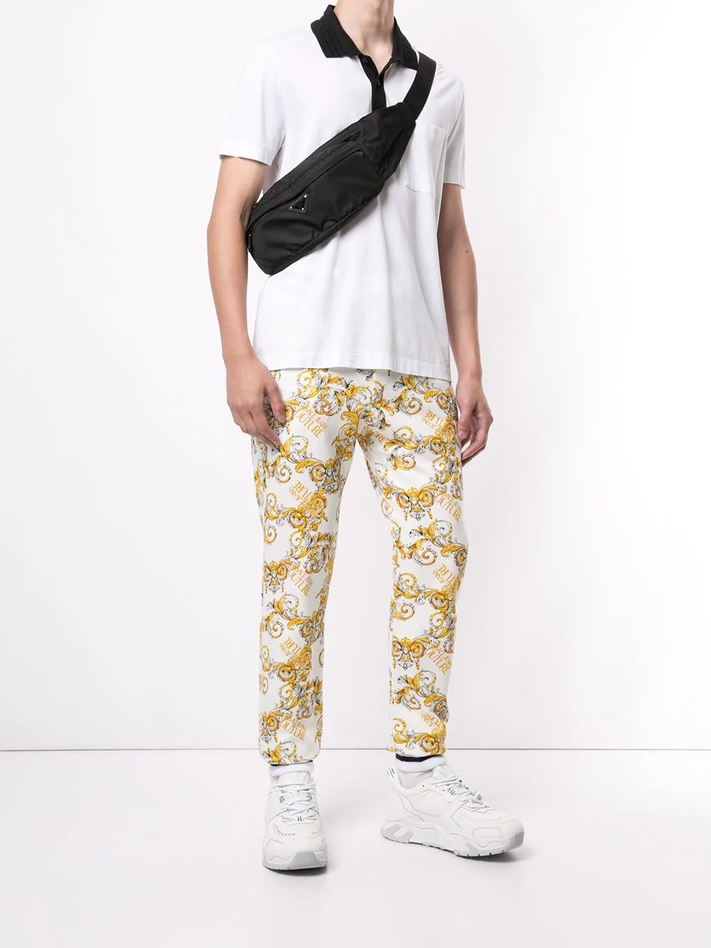 logo baroque-print track pants - 2