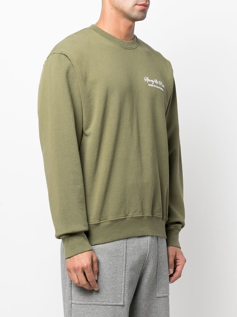 logo-print cotton sweatshirt - 5