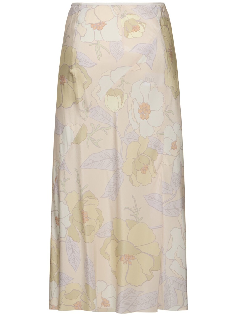 Sati printed silk midi skirt - 3