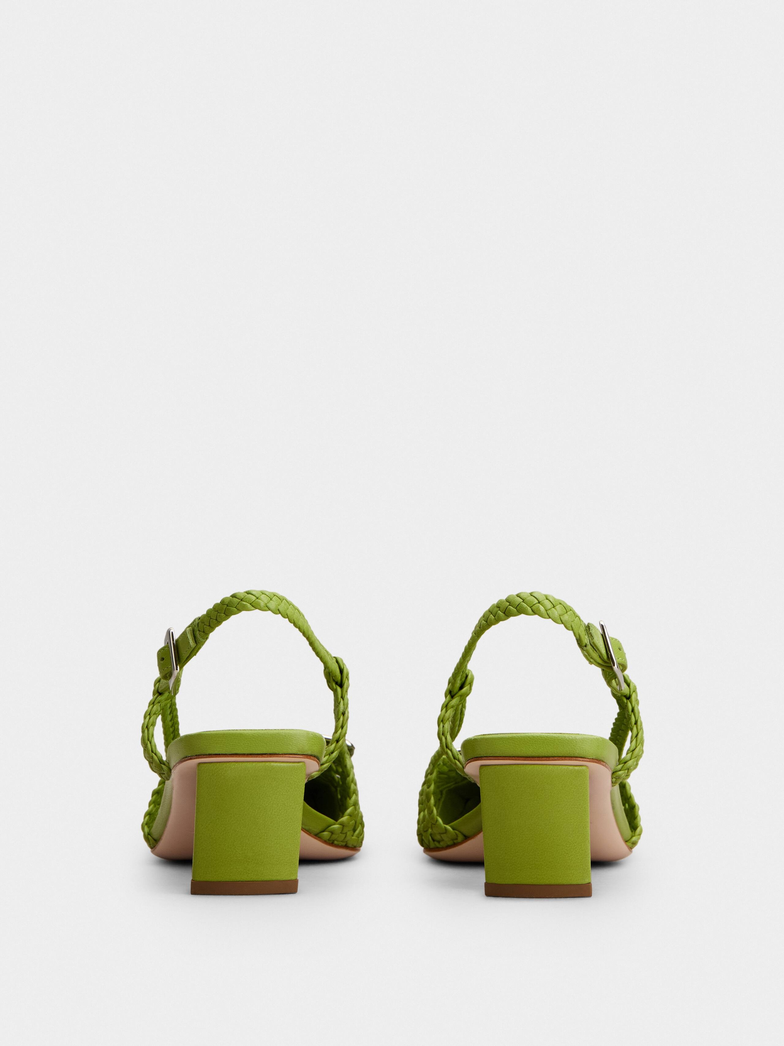 Belle Vivier Slingback Pumps in leather - 5