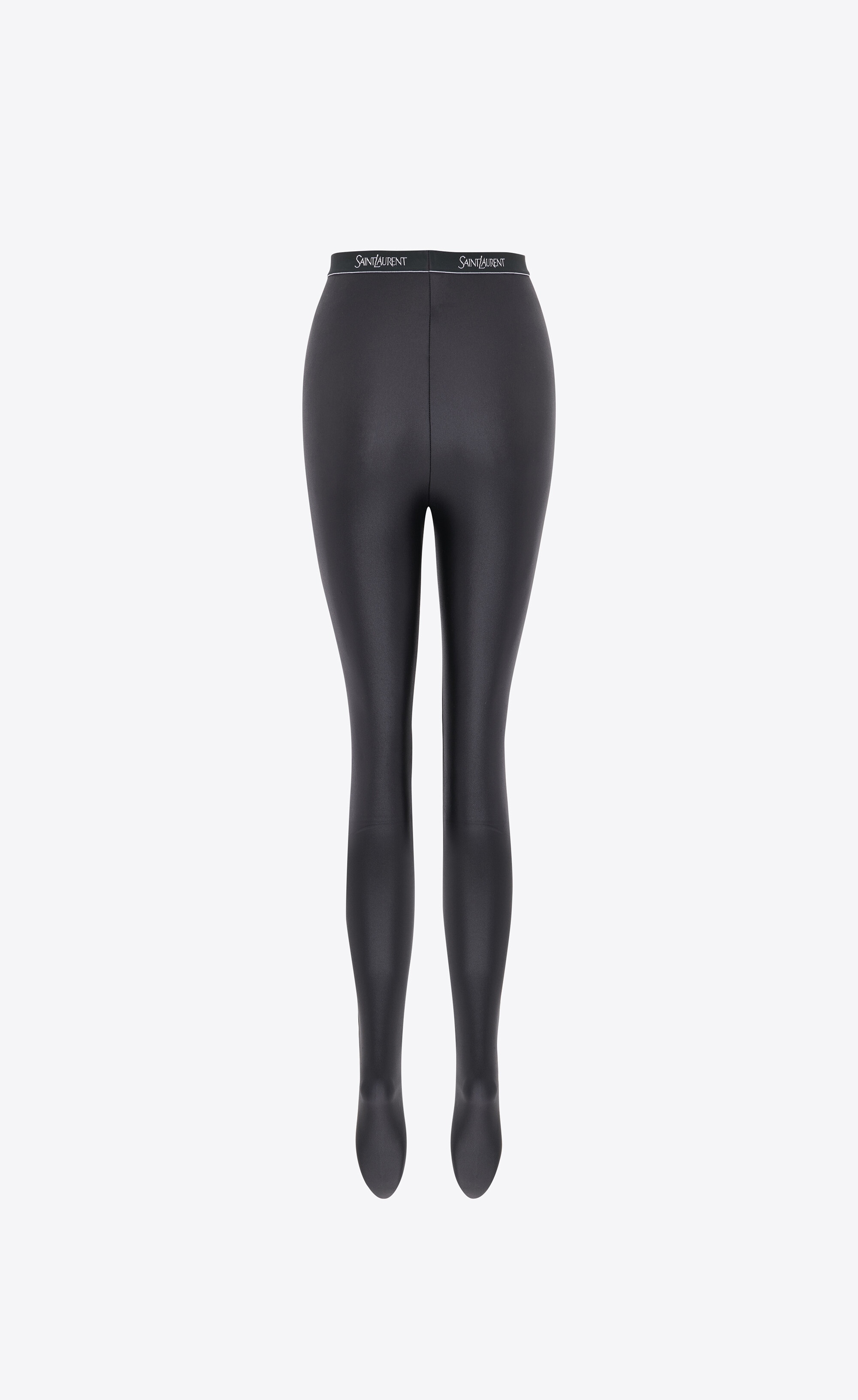 saint laurent tights in shiny jersey - 2