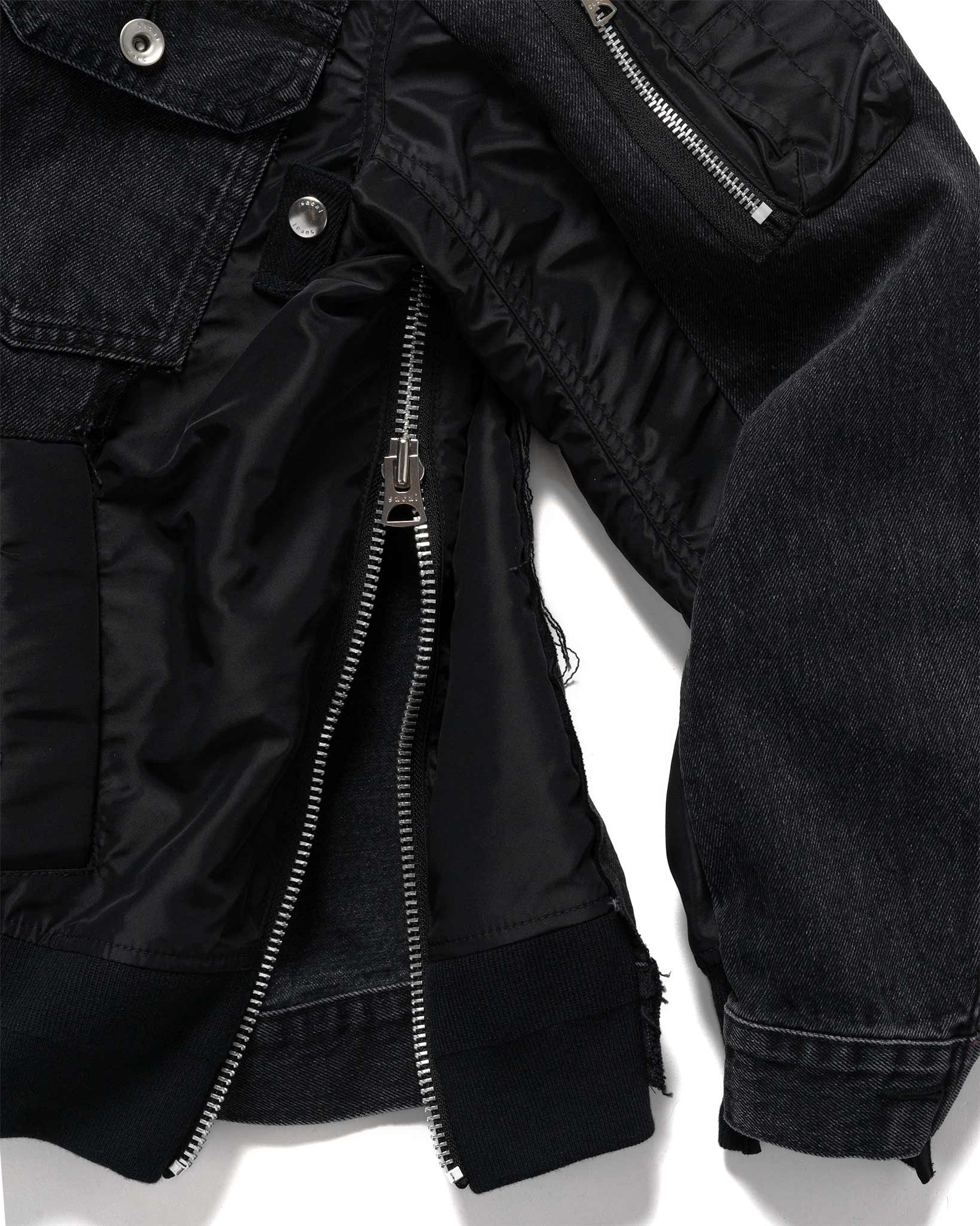 SACAI♡ Denim x Nylon Twill Jacket / BLACK 001 Levi's® X Sacai Men's Denim X Nylon Twill Reversible Blouson