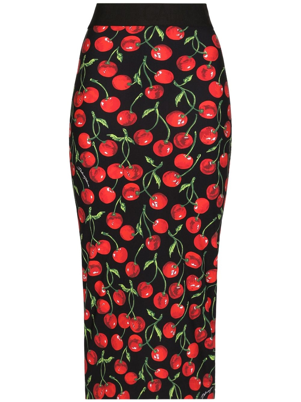 Dolce & Gabbana cherry-print midi pencil skirt, farfetch