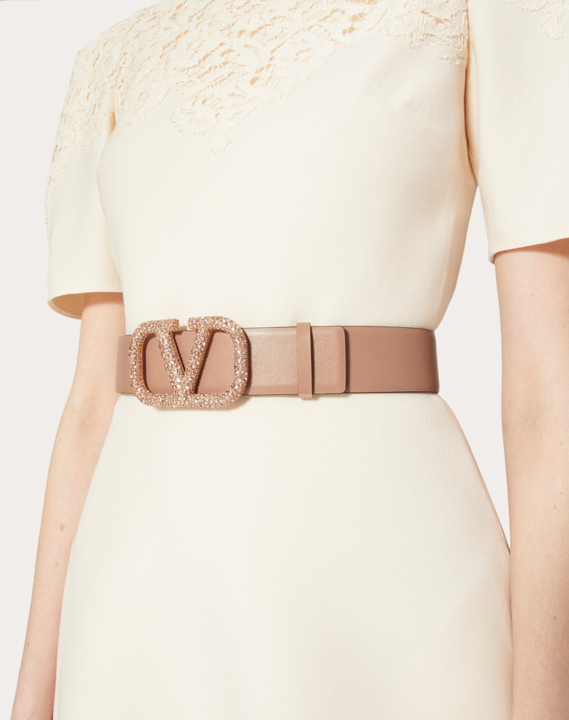 VLOGO SIGNATURE REVERSIBLE SHINY CALFSKIN BELT 40MM 5