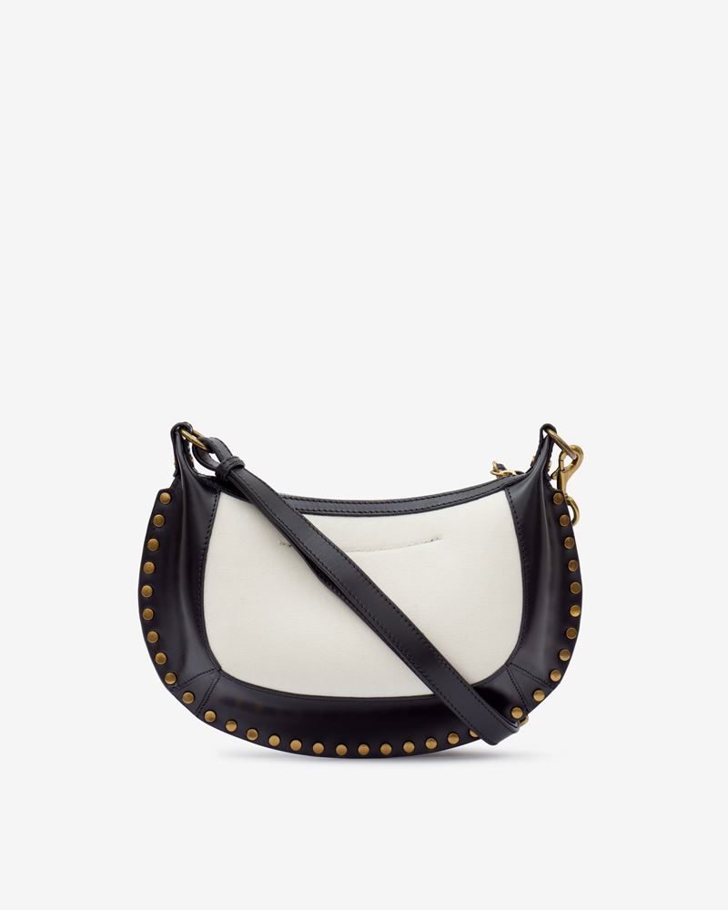 OSKAN MOON LEATHER AND COTTON BAGUETTE BAG - 2