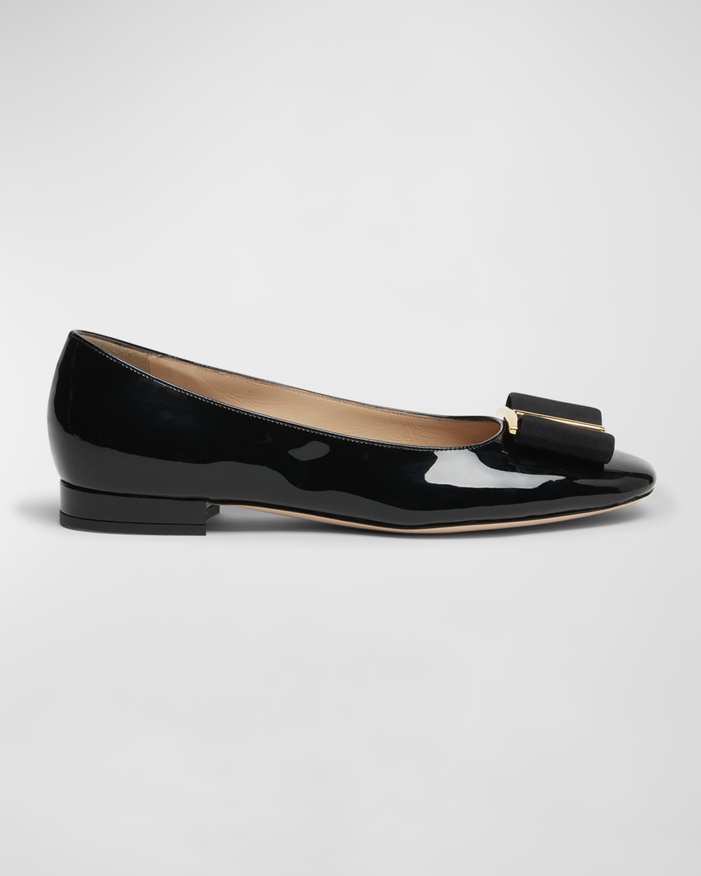 Patent Bow Ballerina Flats - 1