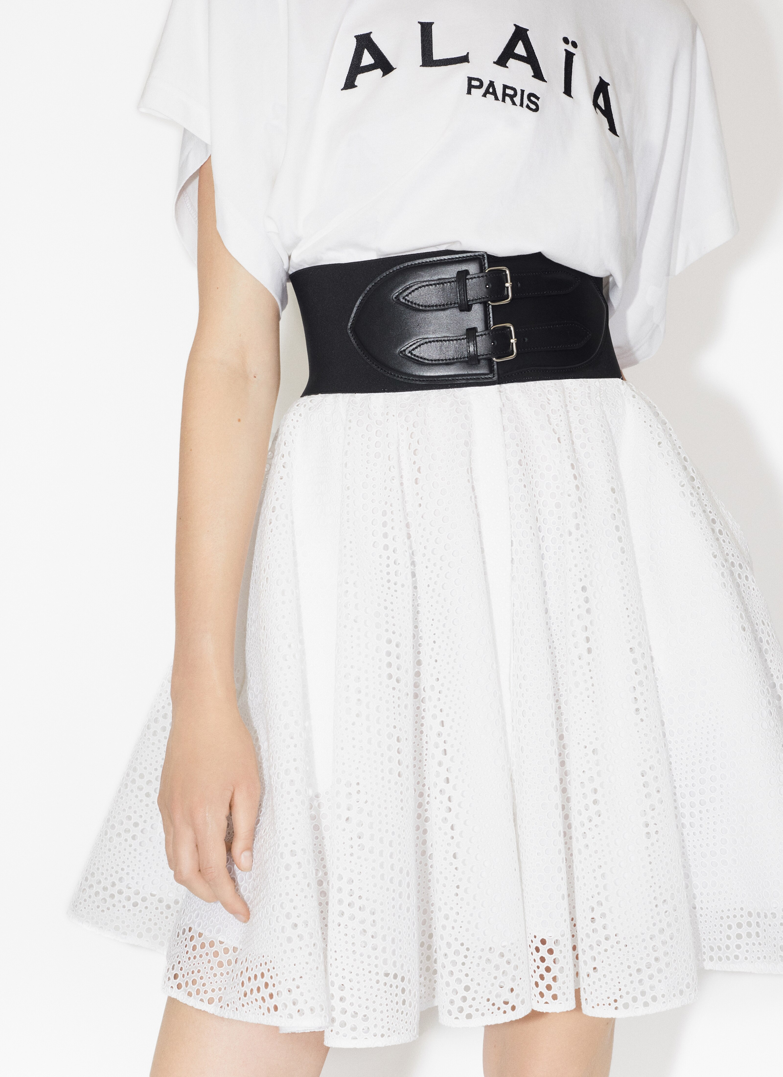 BELTED WITH BRODERIE ANGLAISE - 5