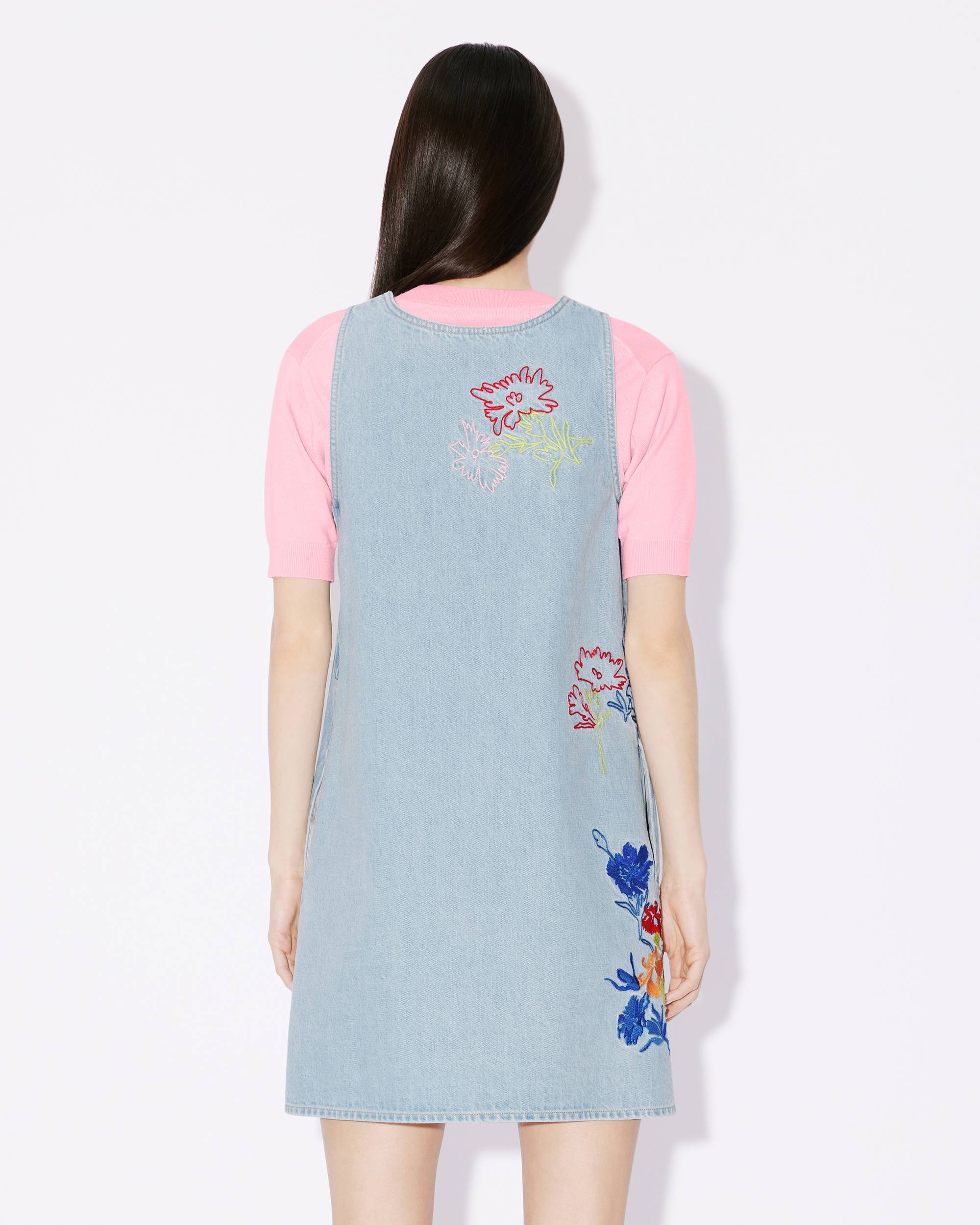 'KENZO Drawn Flowers' sleeveless embroidered dress - 4