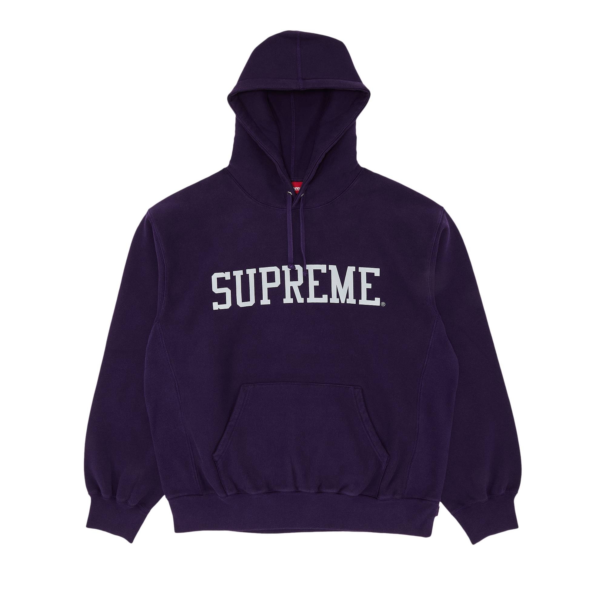 Supreme Supreme Varsity Hooded Sweatshirt 'Dark Purple' | REVERSIBLE