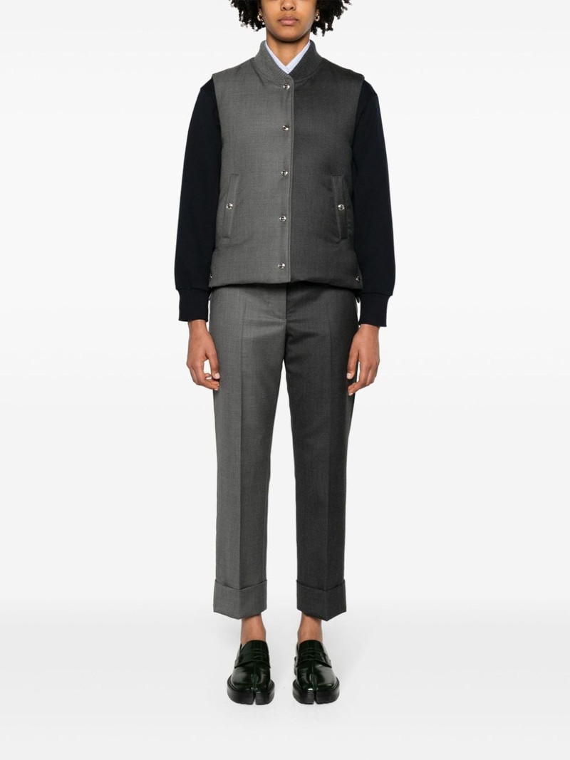 Thom Browne baseball-collar wool gilet outlook