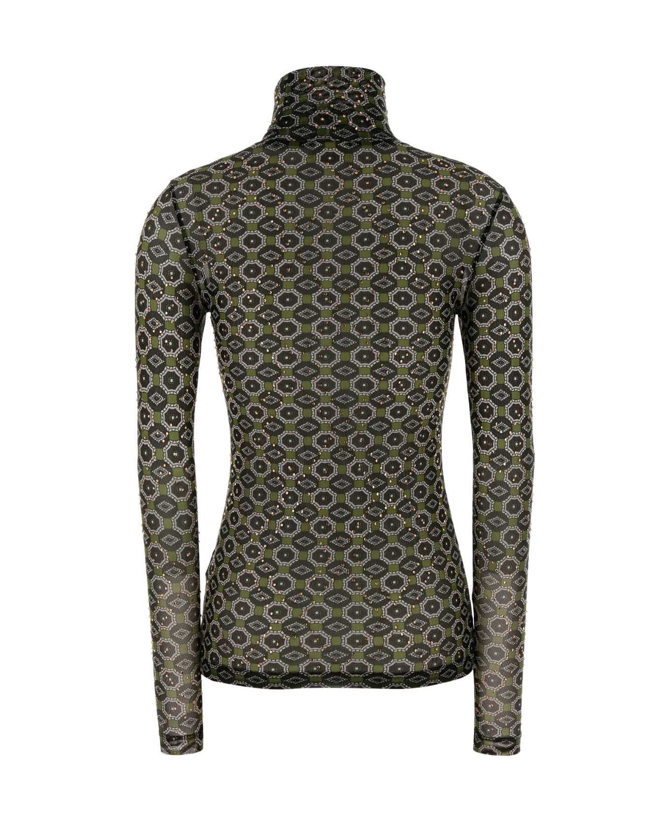 Printed Stretch Tulle Hoyser T-shirt - 2