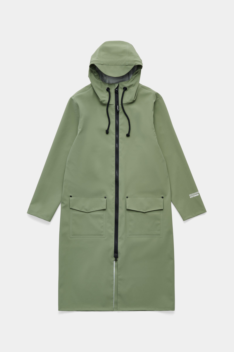 Stockholm Long Patch Raincoat Dry Green 1