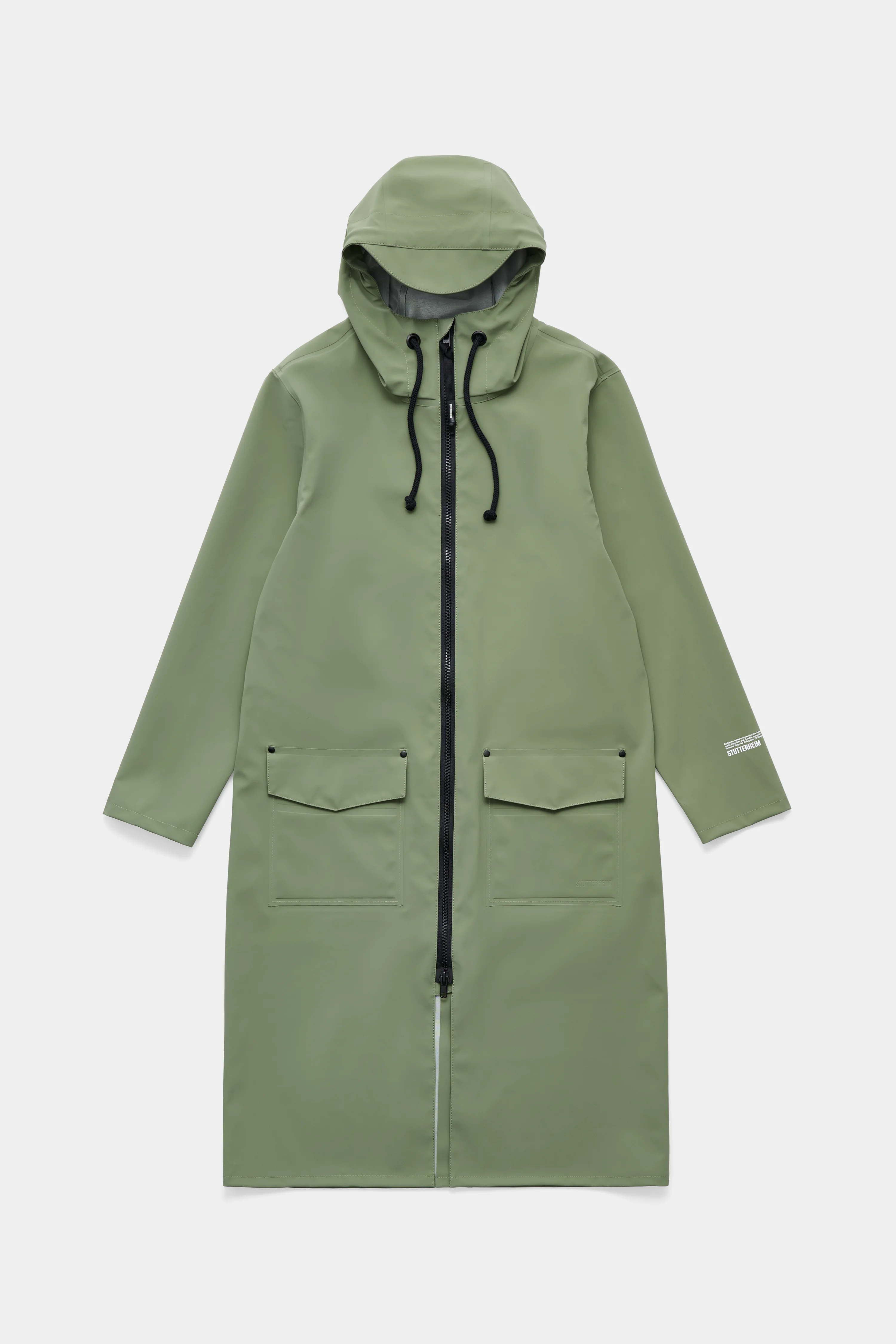 Stockholm Long Patch Raincoat Dry Green - 1