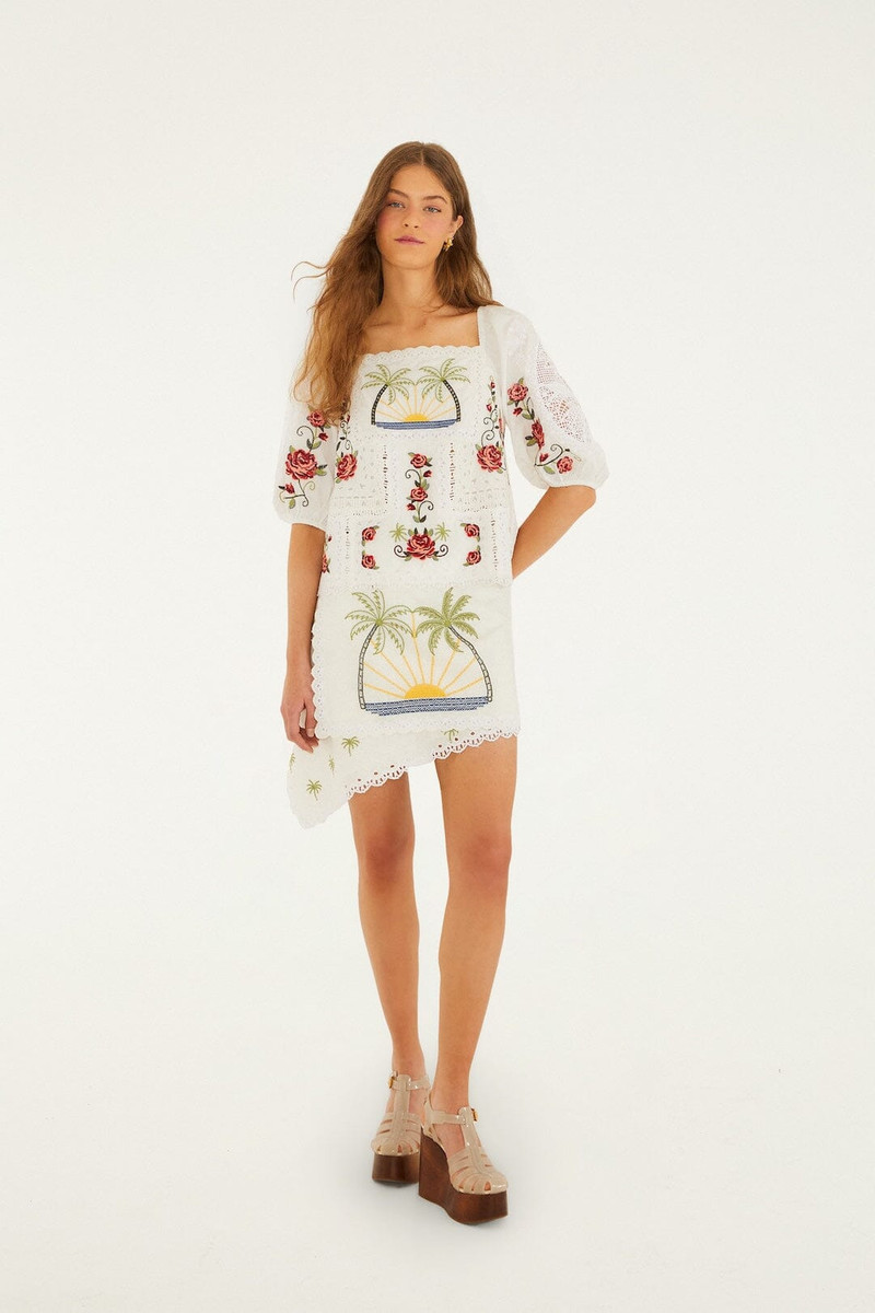 Off-White Tropi Scarf Embroidered Organic Cotton Blouse 4