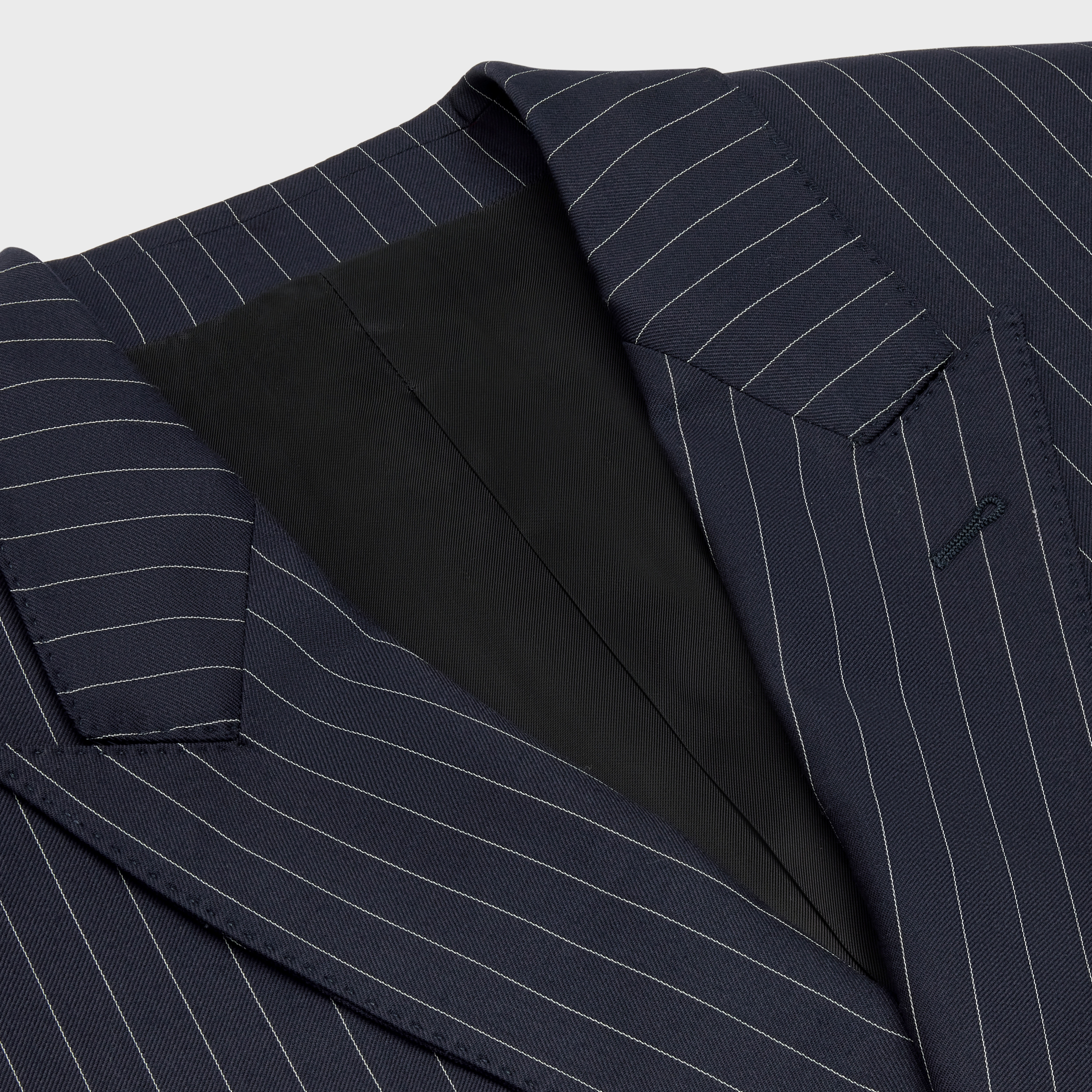 boxy jacket in striped cashmere wool - 3