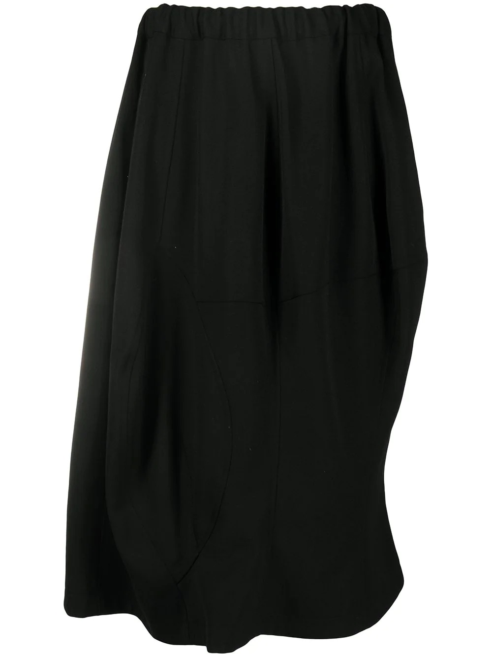 elasticated asymmetric skirt - 1