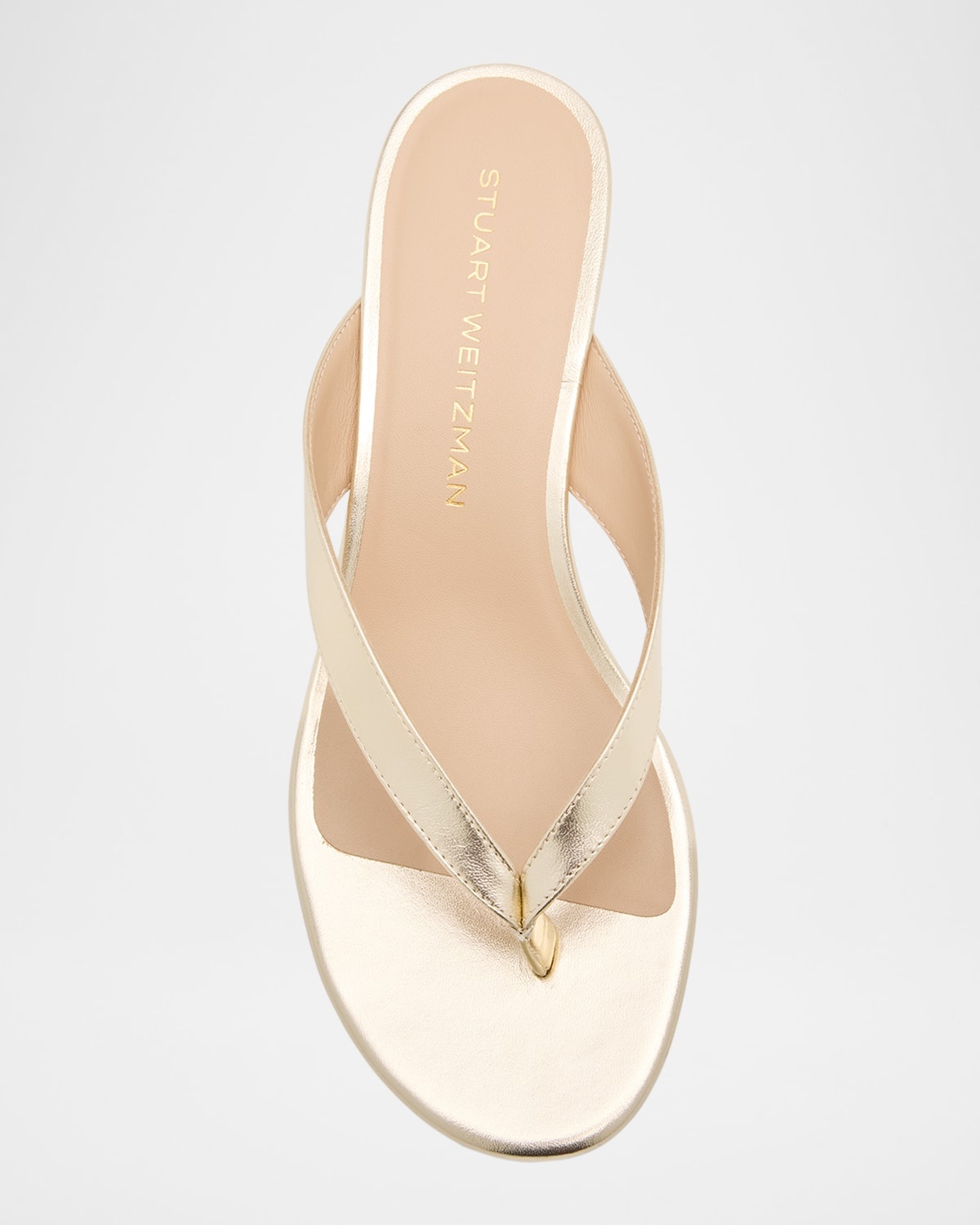 Rio Metallic Kitten-Heel Thong Sandals - 5