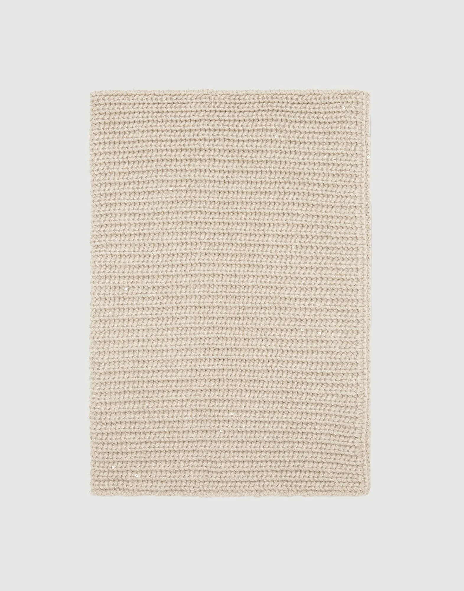 Cashmere and silk dazzling rib knit neck warmer - 1