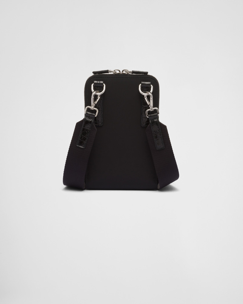 Re-Nylon and crocodile leather smartphone case 4