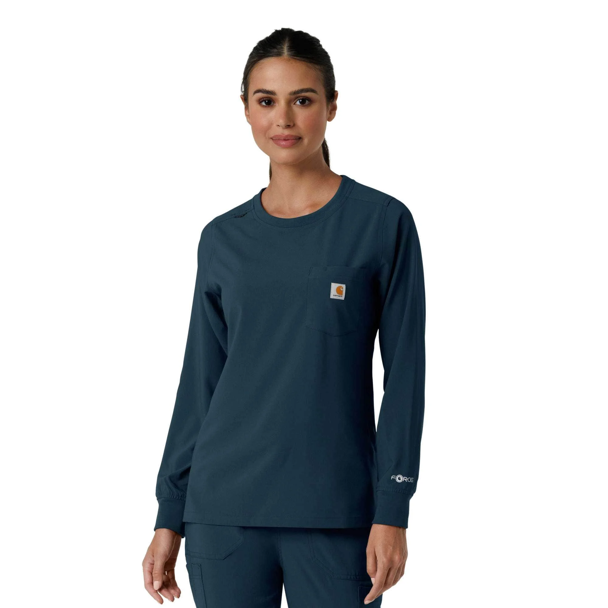 Women's Force Cross-Flex Crew Neck Long Sleeve Scrub Top - 1