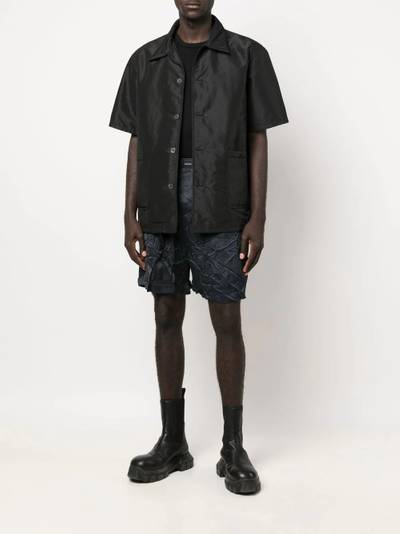 BALENCIAGA crease-effect jacquard pajama shorts outlook