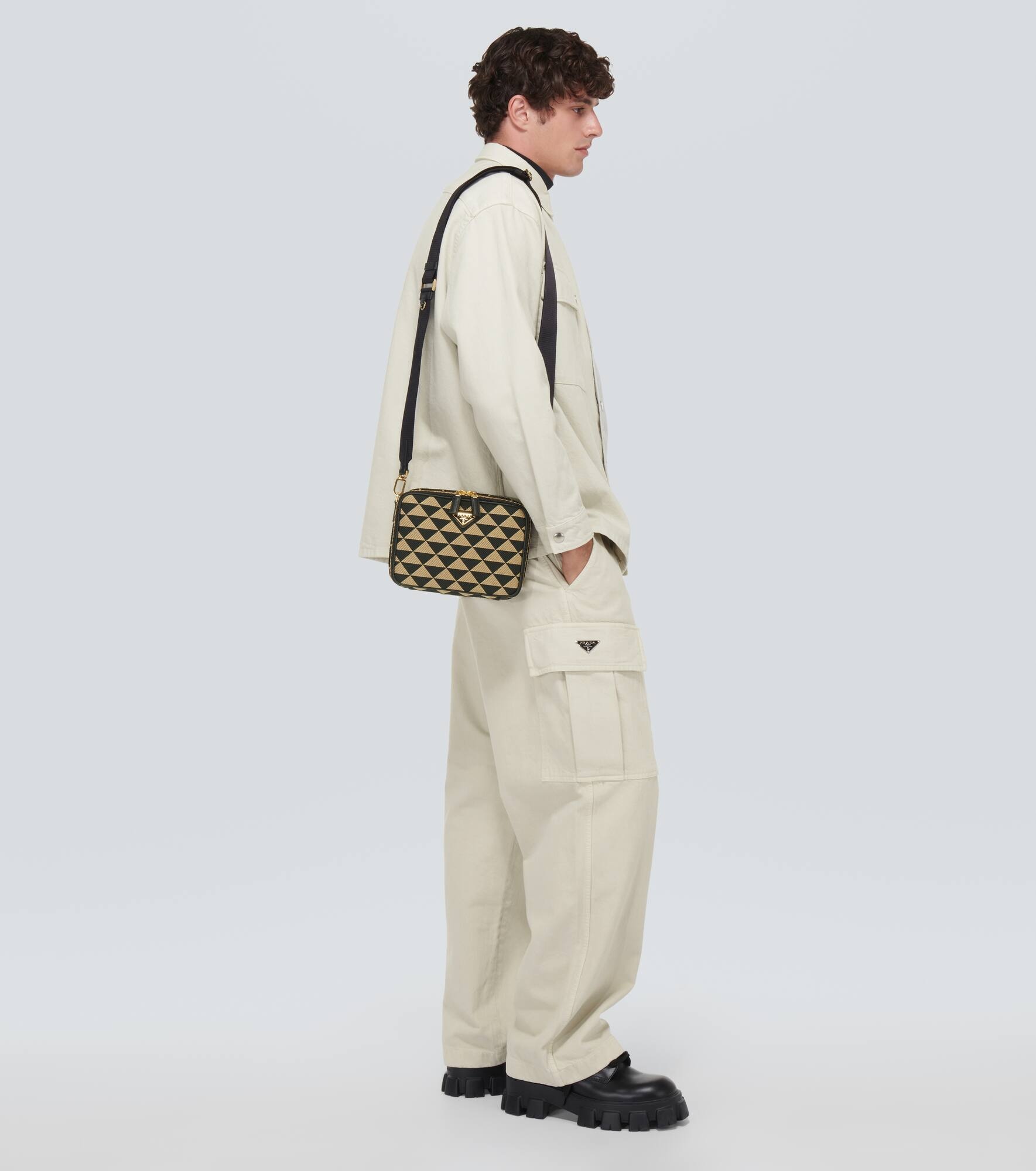 Prada Symbole jacquard crossbody bag - 8