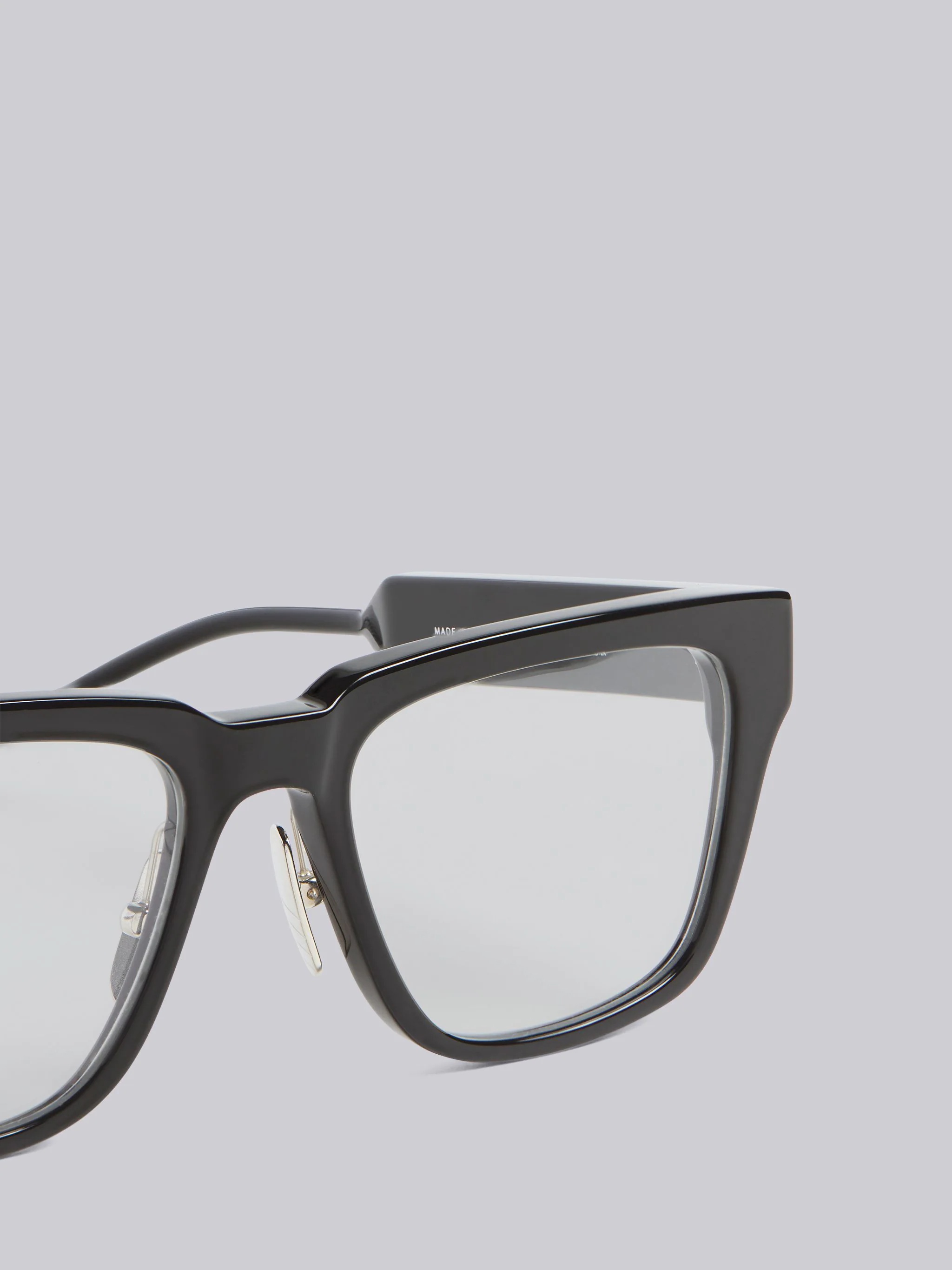 TB715 - Black Wide Fit Square Glasses - 2