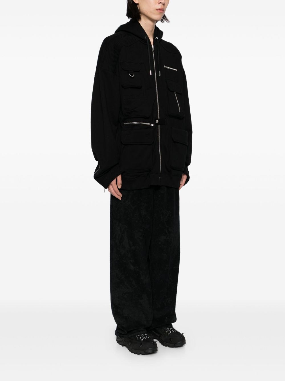 multi-pocket hoodie - 3