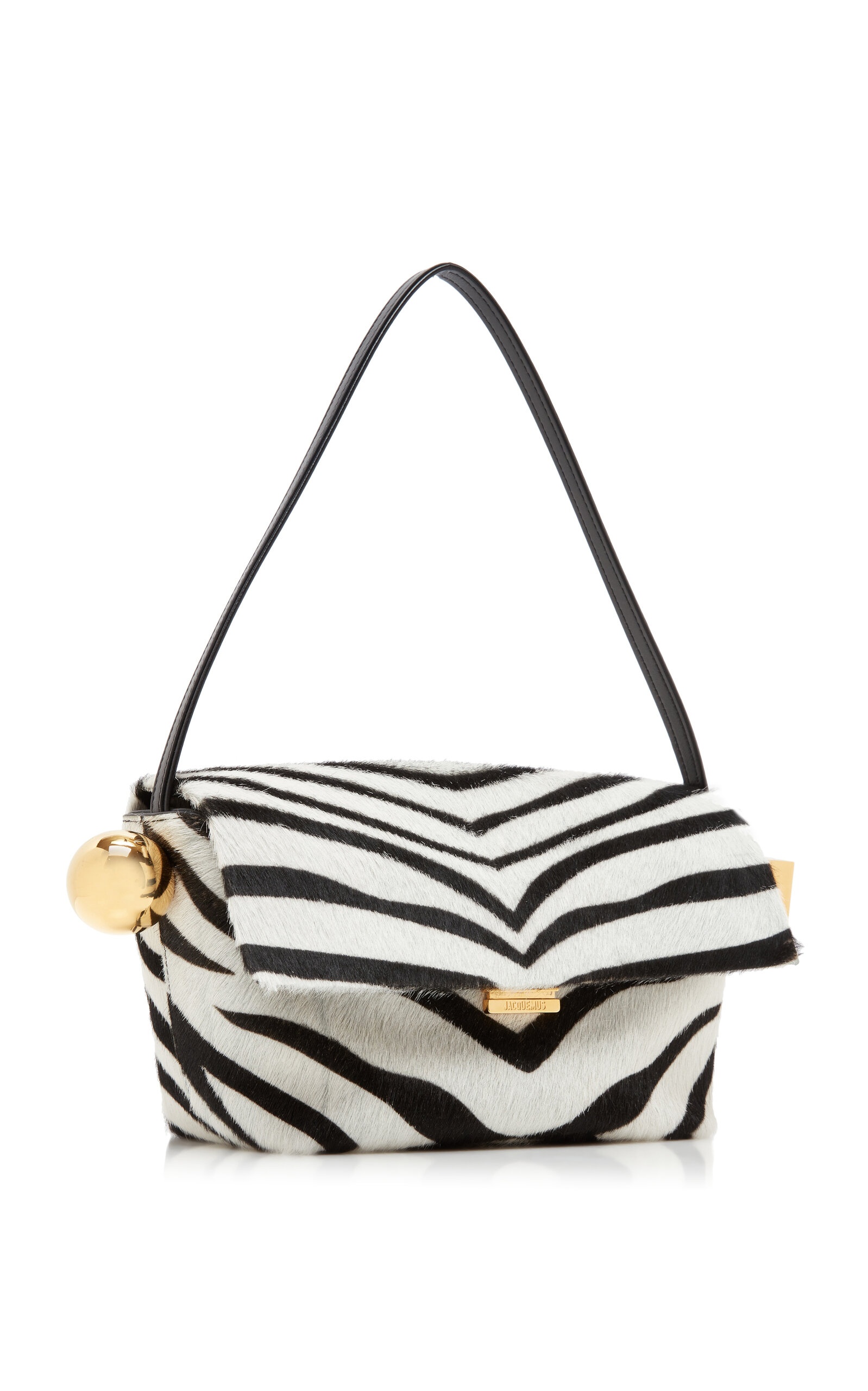 Zebra-Print Leather-Trimmed Shoulder Bag animal - 6