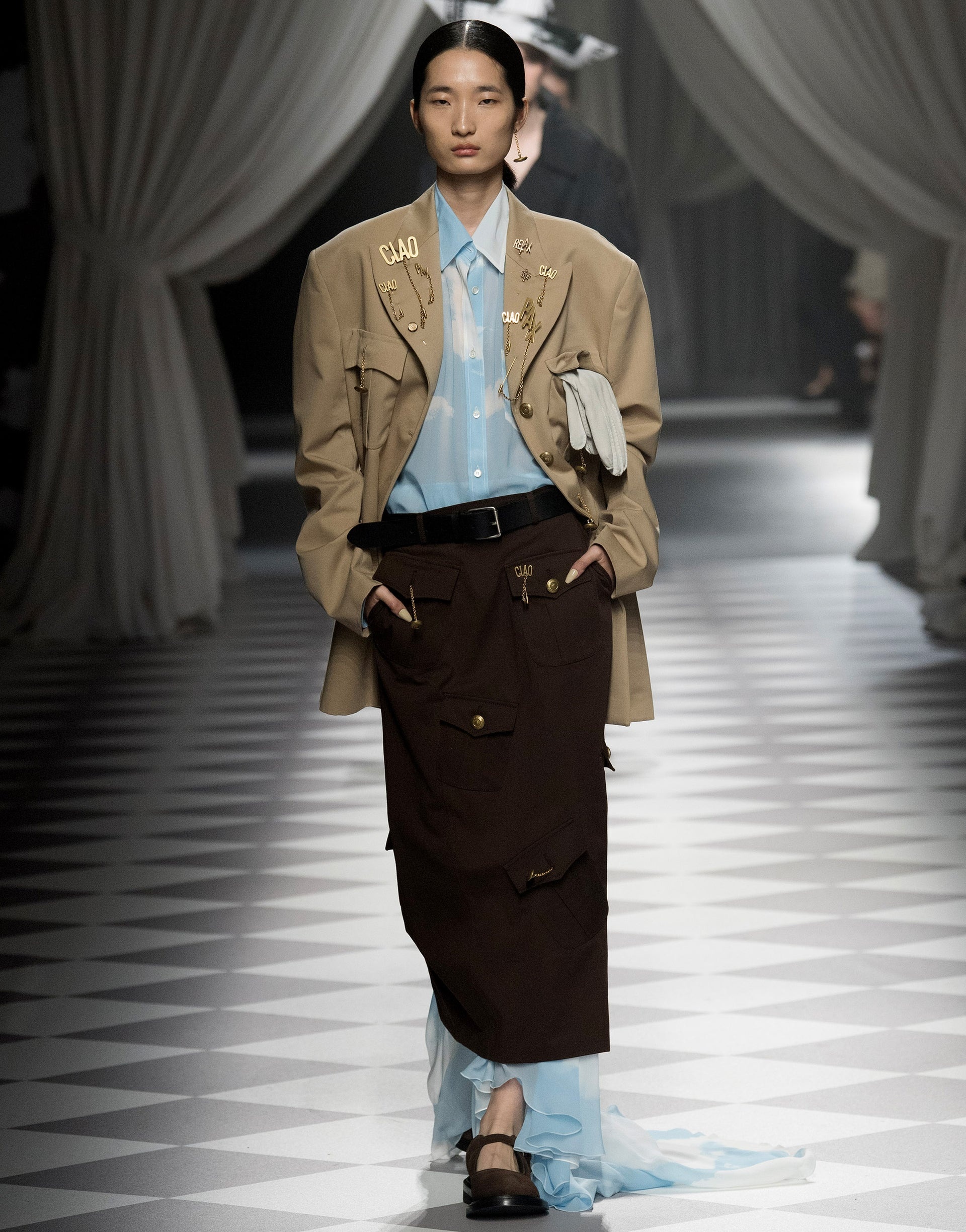 SHIRT IN GEORGETTE ""IN THE CLOUD"" - 2