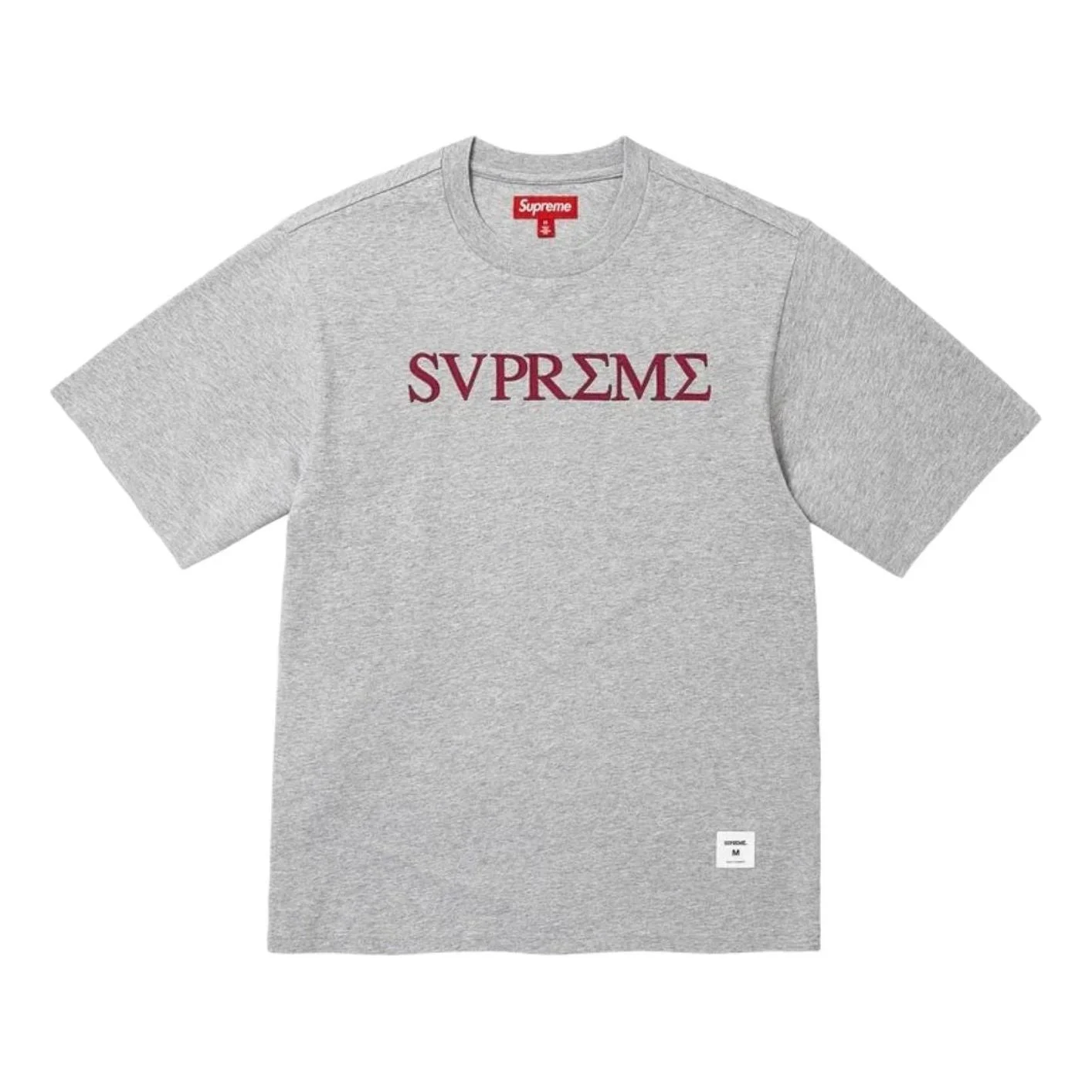 Supreme SS26 Greek S/S T-shirt 'Heather Grey' SUP-SS26-290-GRY - 1