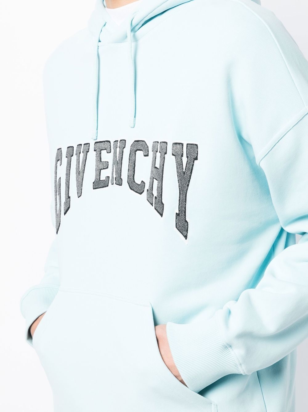 appliquÃ©-logo cotton hoodie - 5