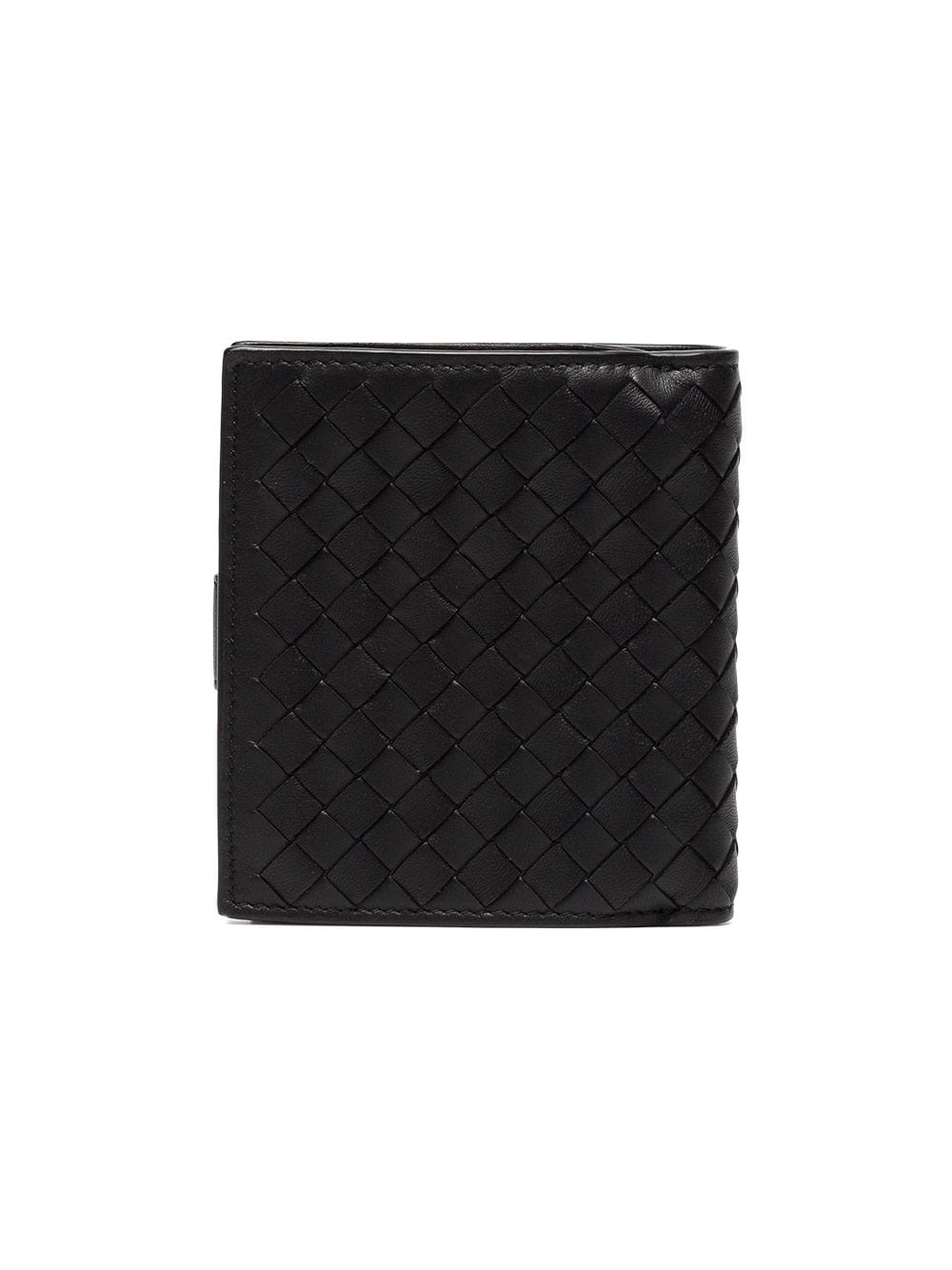 black intrecciato leather wallet - 2