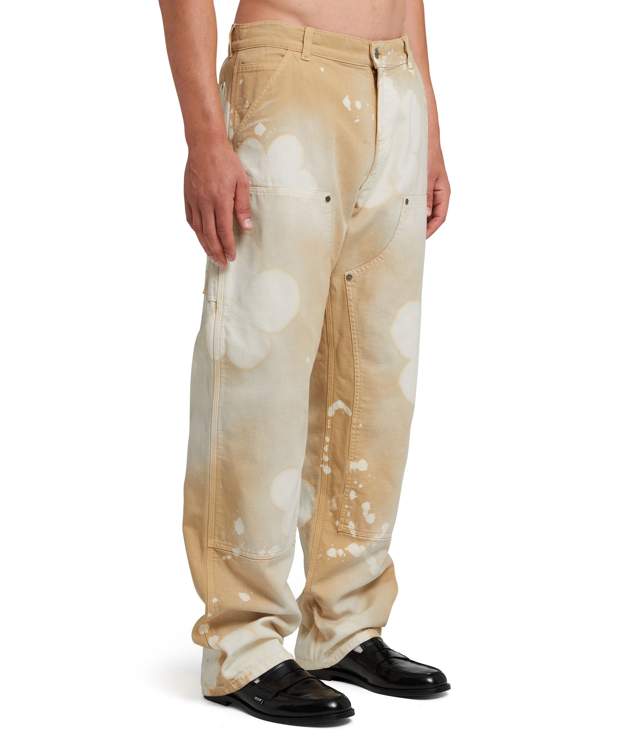 Workwear pants with tie-dye daisies - 4