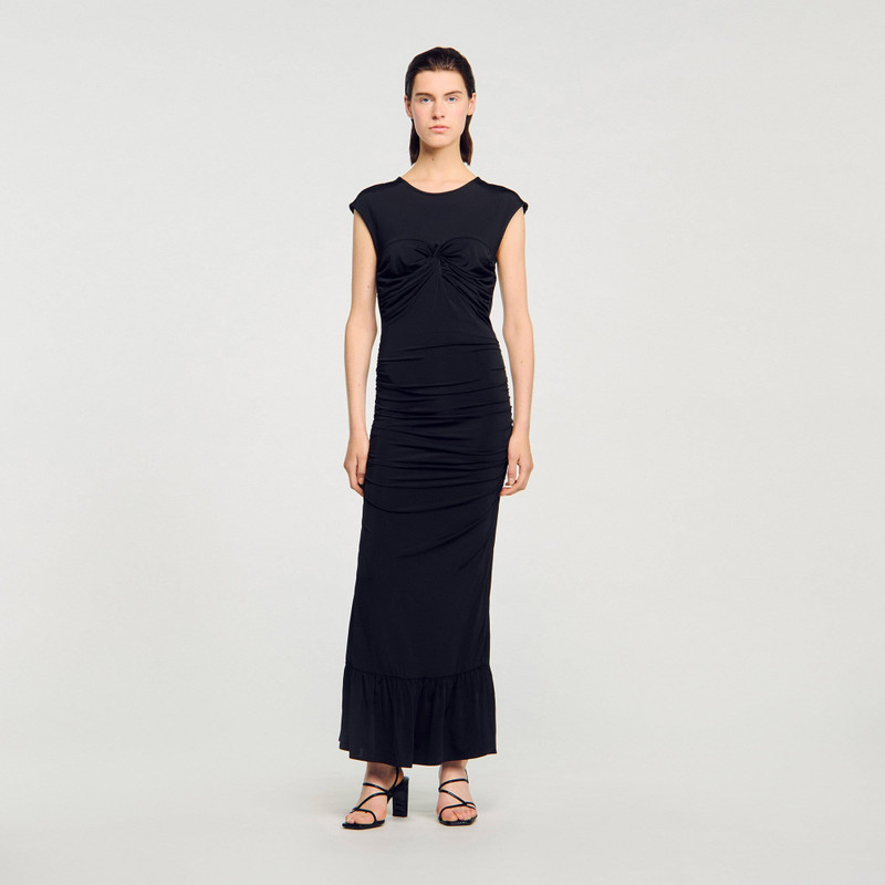 Sandro DRAPED MAXI DRESS outlook