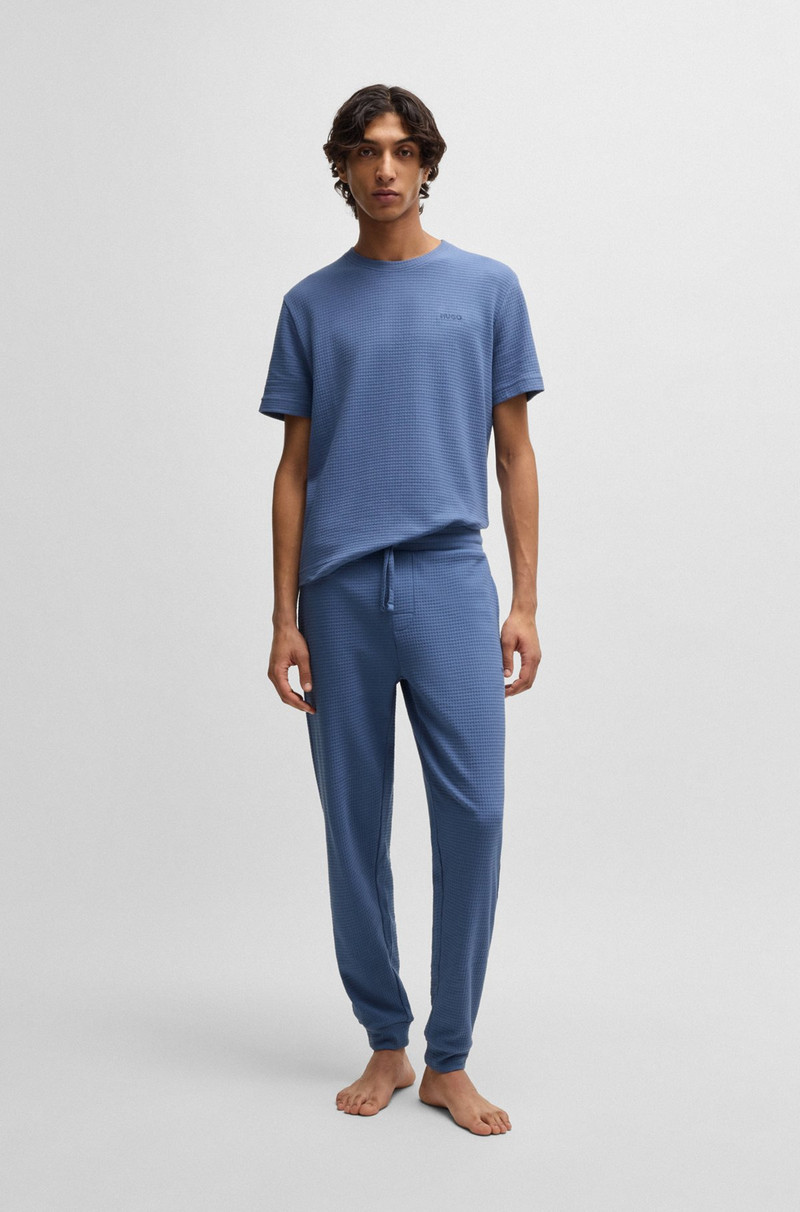 HUGO COTTON PAJAMA BOTTOMS WITH EMBROIDERED LOGO outlook