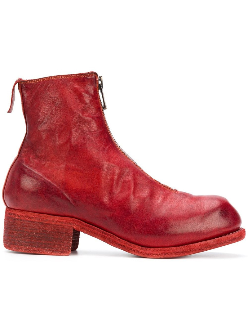 front zip ankle boots 1