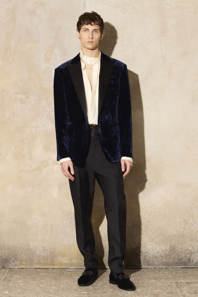 SPARKLING VELVET TUXEDO BLAZER - 6