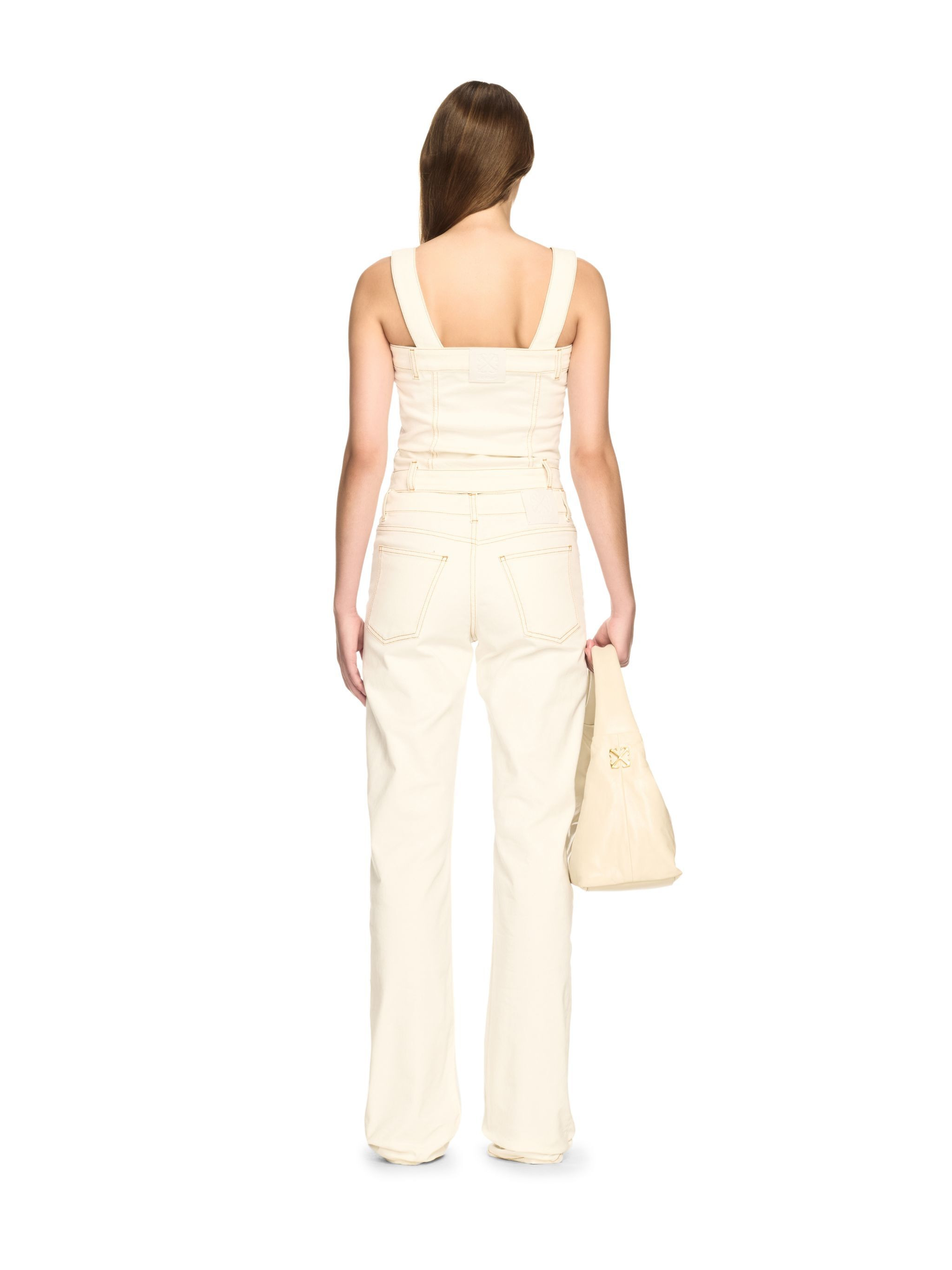 White Denim Corset Top - 4