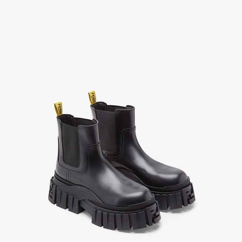 Black leather Chelsea boots 9