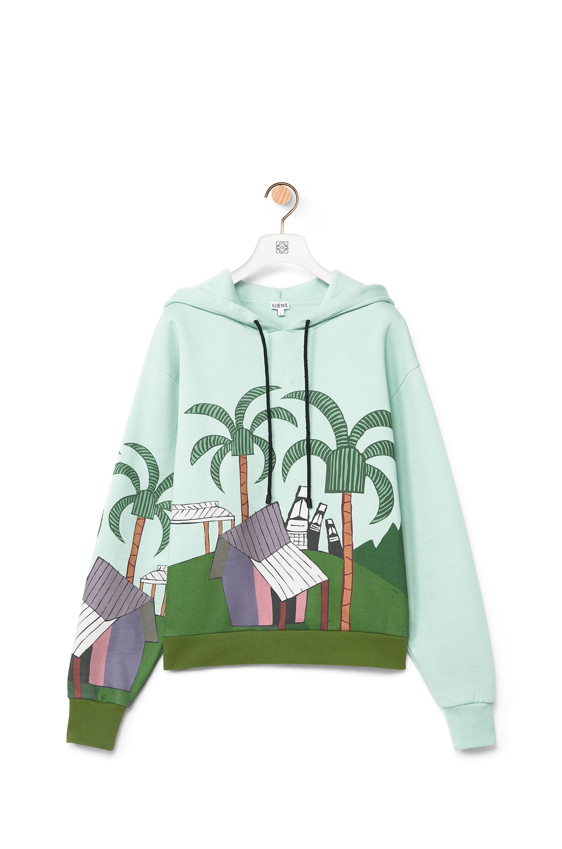 Easter Island print hoodie in cotton - 1