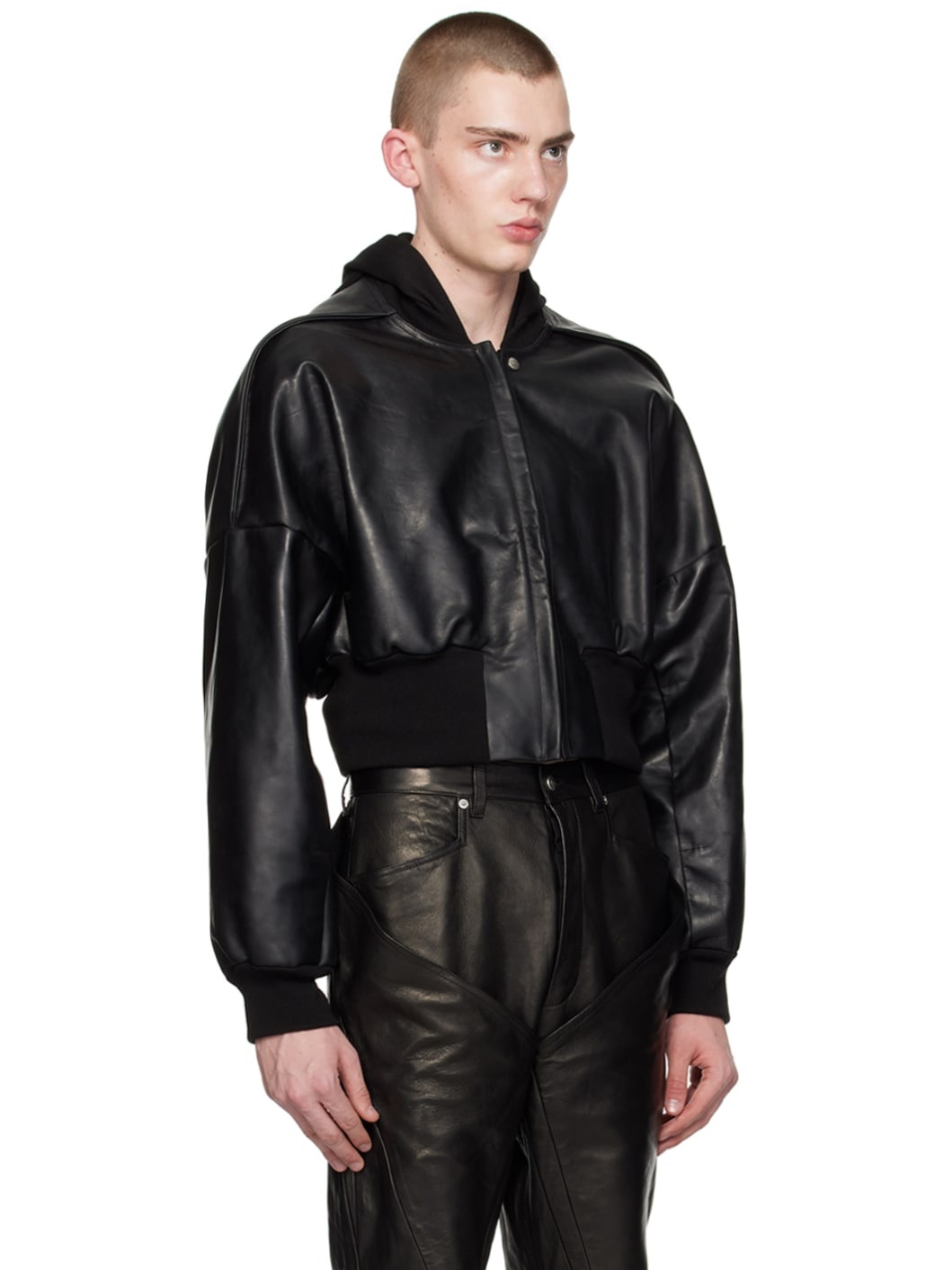 Black Flight Leather Jacket - 2