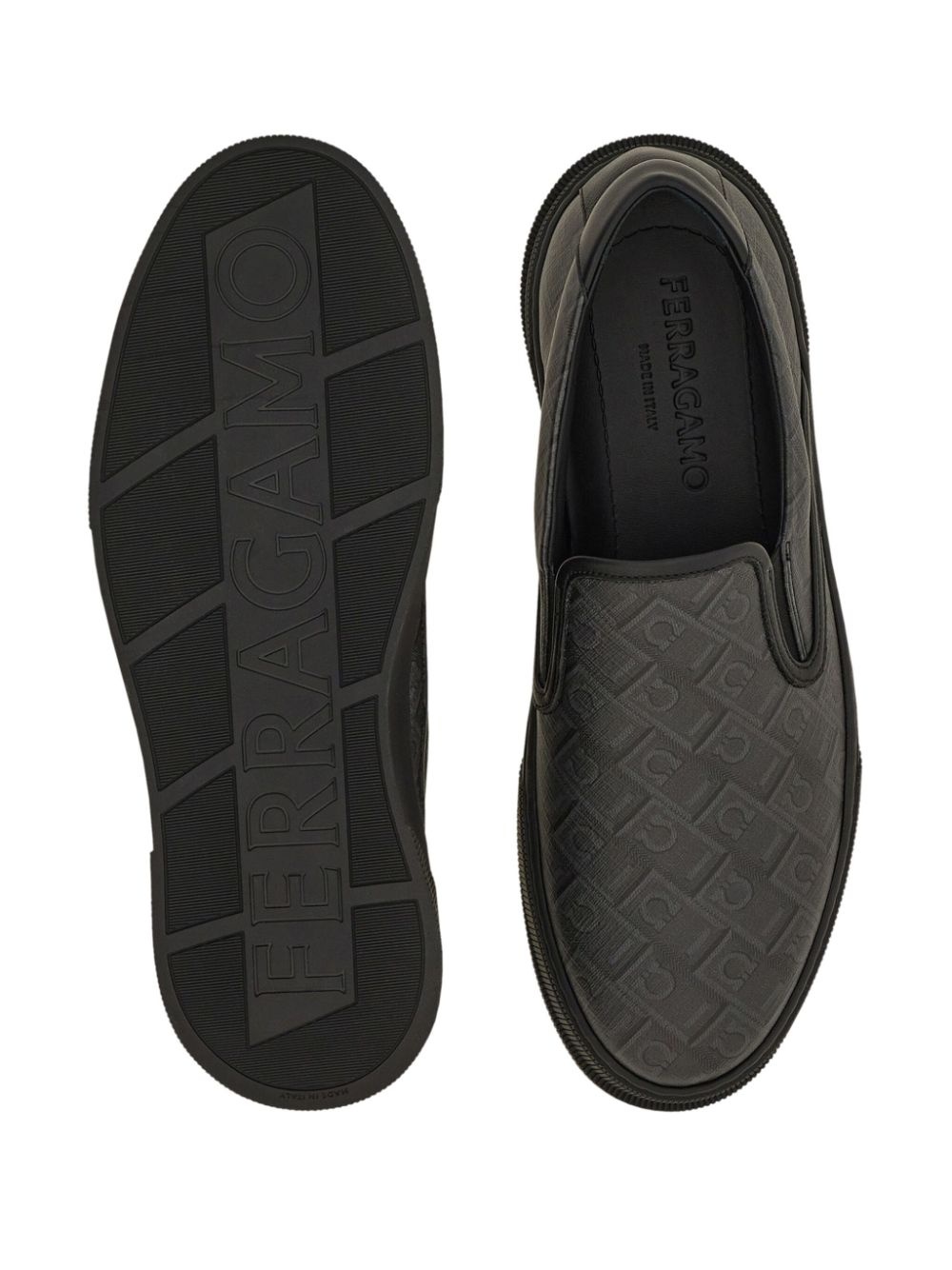 Gancini-jacquard sneakers - 4