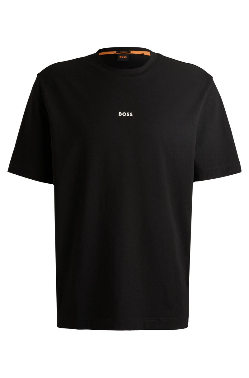 RELAXED-FIT T-SHIRT IN STRETCH COTTON WITH LOGO PRINT - 1