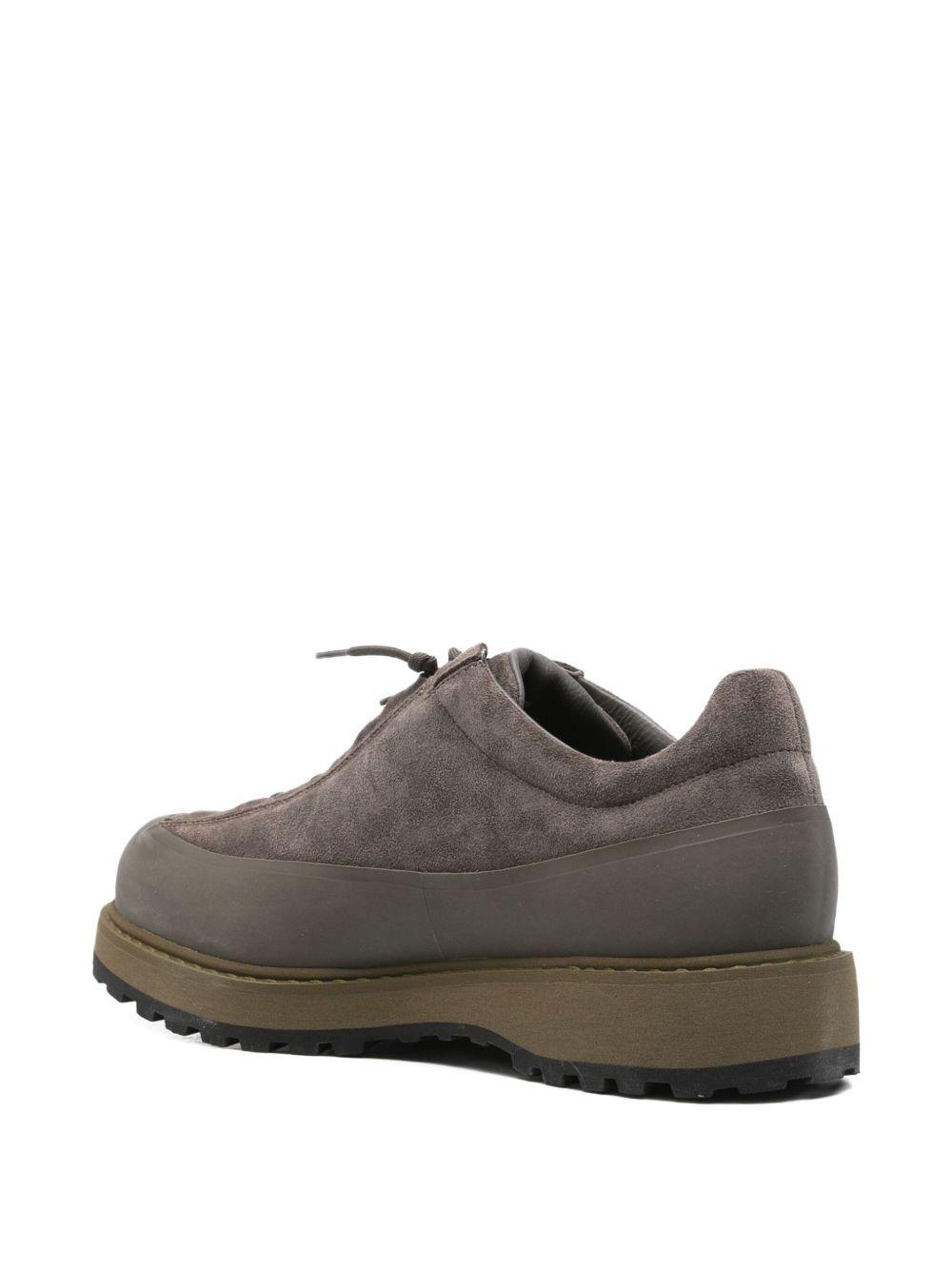 lace-up suede sneakers - 3